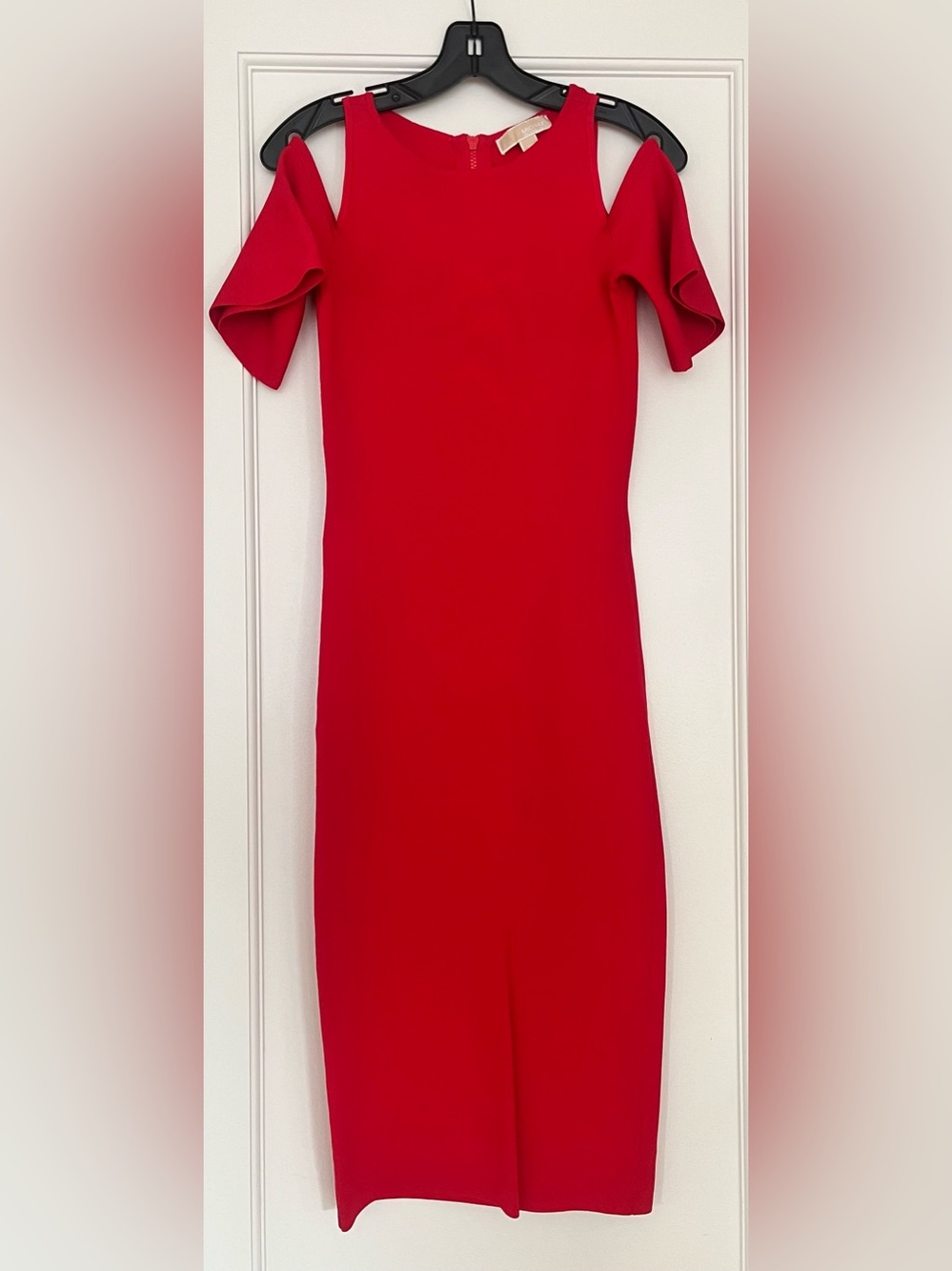 Michael Michael Kors Red Cold Shoulder Midi Dress XS — Worn Once